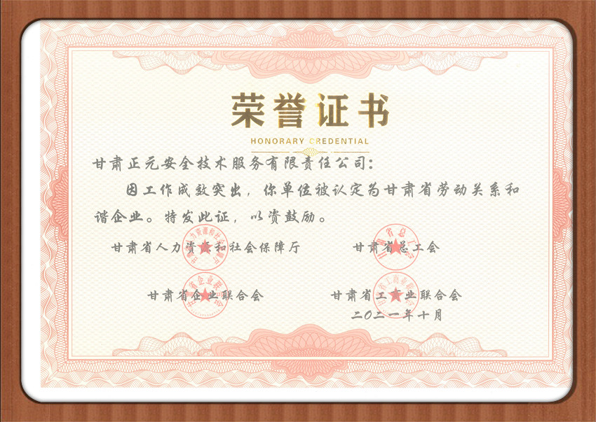 甘肃正元安全技术服务有限责任公司